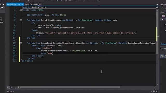 Visual studio 2015 | How To Make A Skype Tool | Ep 2 | Change Status смотреть онлайн