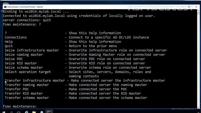 5. Transfer FSMO roles to the Windows Server 2016 Domain Controller смотреть онлайн