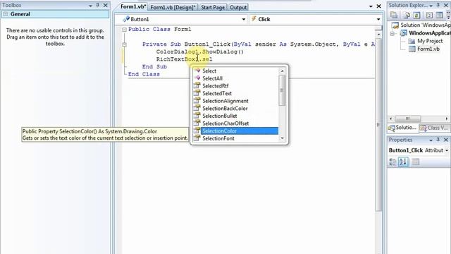 ColorDialog control using VB.net | itechsoftwareacademy смотреть онлайн