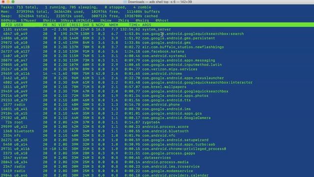 Android adb shell top смотреть онлайн