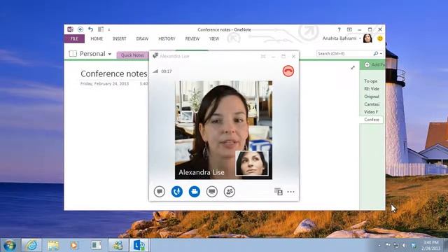 Make a Video Call in Lync 2013 смотреть онлайн
