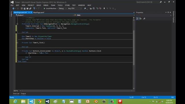 How to Make a Timer App for Windows 8 Using DispatcherTimer смотреть онлайн
