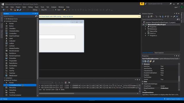 Visual Programming with C# - Navigation Menu, Pop up Menu and Toolbars смотреть онлайн