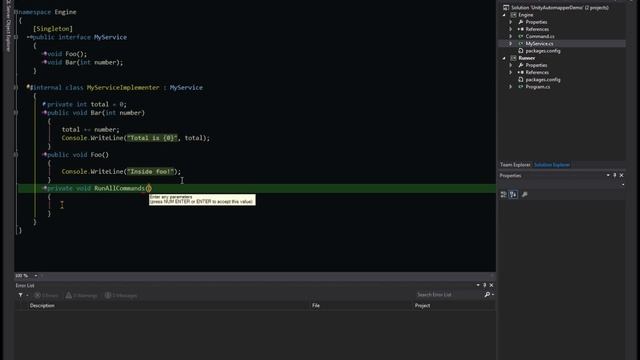 Unity Automapper for Microsoft Unity demo смотреть онлайн