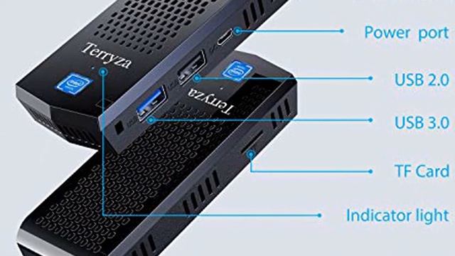 Terryza Fanless Mini PC Intel Atom Z8350 Computer Stick Windows 10 Pro 64 Bit смотреть онлайн