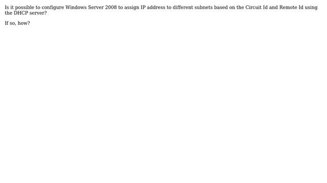 DevOps & SysAdmins: How do you configure Windows DHCP Server to handle Option 82? смотреть онлайн