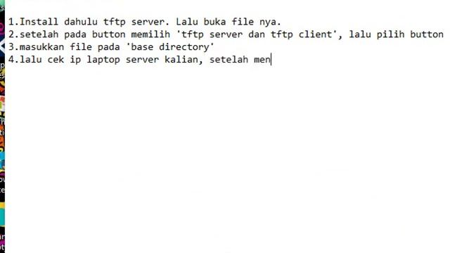 Tutorial #2: TFTP Server Menggunakan Tftpd64 смотреть онлайн