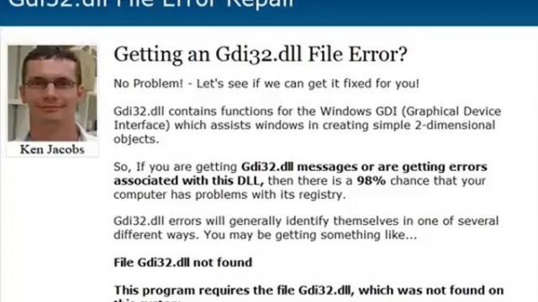 Gdi32.dll Error Fix - Gdi32dll.com