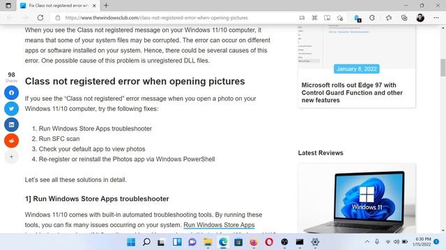 Fix Class not registered error when opening pictures in Windows 11/10 смотреть онлайн