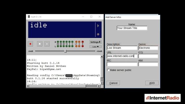 Configuring the BUTT encoder for SHOUTcast and Icecast servers (Internet Radio) смотреть онлайн