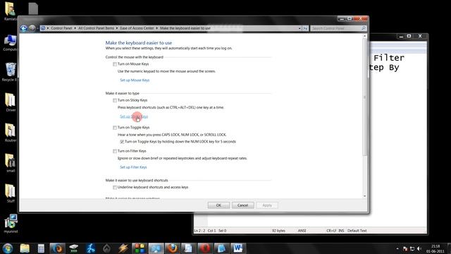 Disable the Irritating Sticky Filter Keys Popup Dialogs in Windows Step By Step Tutorial смотреть онлайн