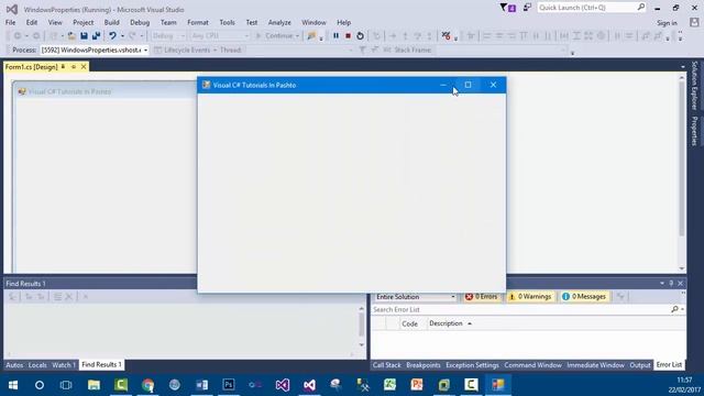 C# Tutorial In Pashto - Windows Form Properties смотреть онлайн