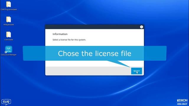 CLIQ Local Manager - first system import смотреть онлайн