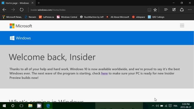 Windows 10 Insider preview 10532 available august 27th 2015 смотреть онлайн