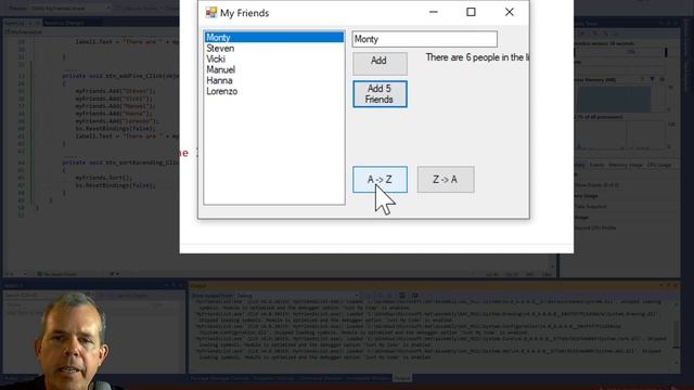 C# Lists part 3 ListBox loops bindingsource and sorting смотреть онлайн