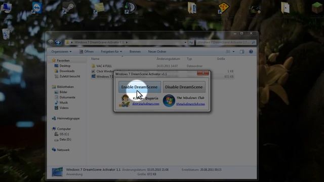 Windows 7 DreamScene Activator 1.1 смотреть онлайн