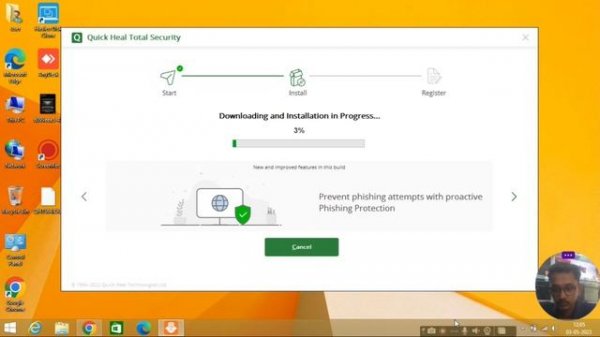 Quick heal total security Antivirus installation process
