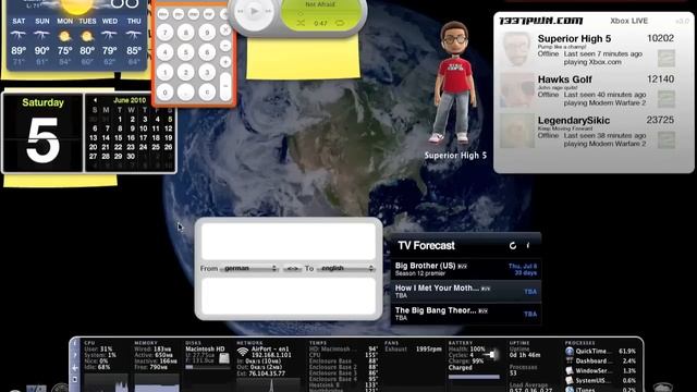 Dashboard Widgets Mac OS X смотреть онлайн