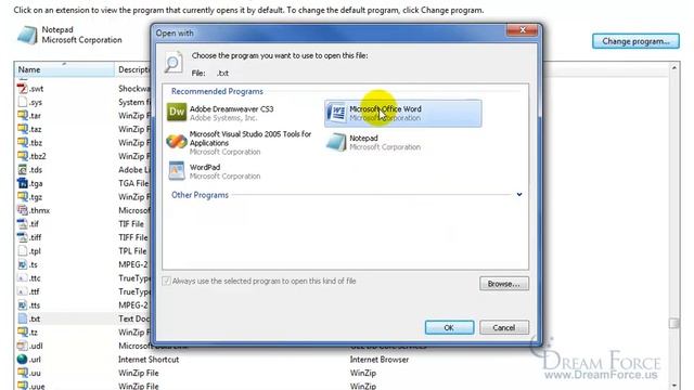 Microsoft Windows 7: Make A File Type Always Open In A Specific Program смотреть онлайн