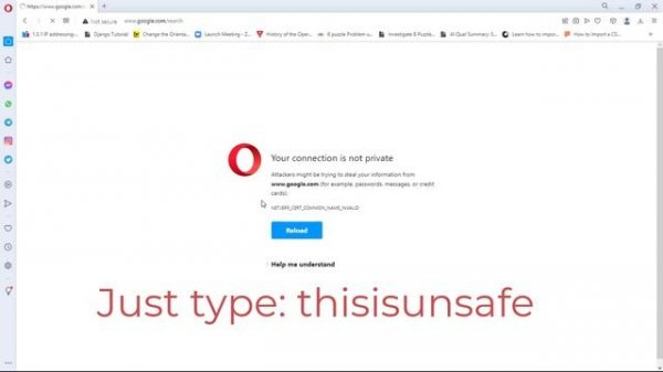 Your connection is not private error (NET::ERR_CERT_COMMON_NAME_INVALID) in 15 seconds (100% fix)