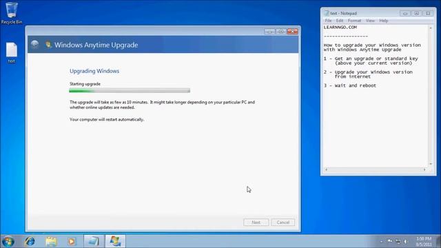 Windows Anytime Upgrade : How to upgrade your Windows 7 version without any DVD - LearnNGo.com смотреть онлайн