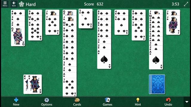 Microsoft Spider Solitaire | Medium | No Undo смотреть онлайн