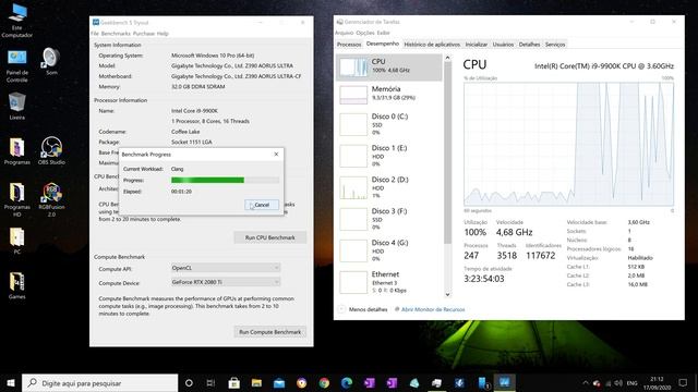 Geekbench 5 - I9 9900K 4.7 GHZ смотреть онлайн