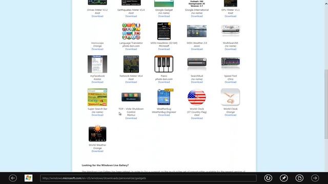 Windows 8 / 7 How to add new/normal Gadgets to your desktop смотреть онлайн
