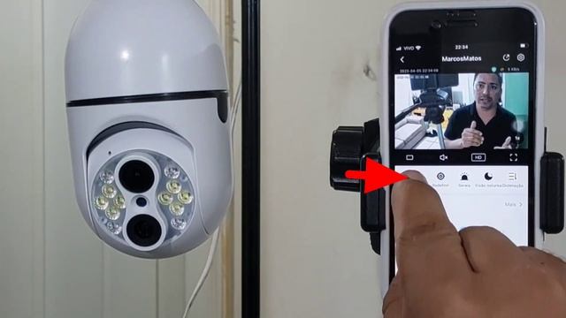 Lançamento Câmera lâmpada wi-fi com duas lentes como configurar aplicativo: IPC360 Home смотреть онлайн