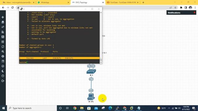 How To Configure LACP on a FortiGate and cisco switch смотреть онлайн