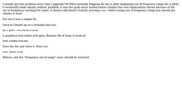 Ubuntu: frequency out of range - please change display mode (3 Solutions!!) смотреть онлайн