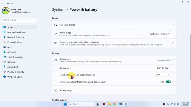 Battery Saver Setting in Windows 11 Laptop смотреть онлайн