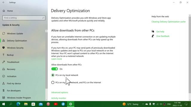 Windows 10 Understanding Windows update delivery optimization local network and internet PCs смотреть онлайн