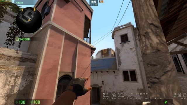 CSGO: Smoke Mirage Window from aps entrance (128 tick) смотреть онлайн