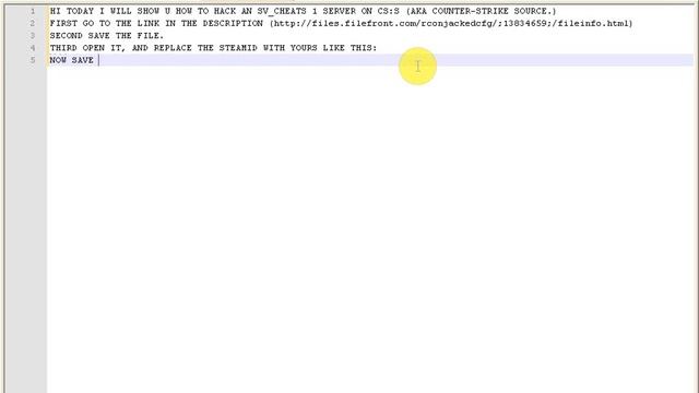 How to hack a sv_cheats 1 server on CS:S HD ! смотреть онлайн