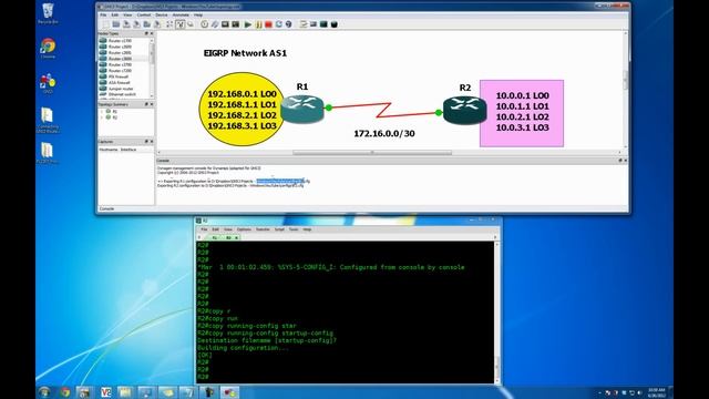GNS3 Tutorial - Getting Started with GNS3 on Windows 7 - Building & Saving Your Topologies смотреть онлайн