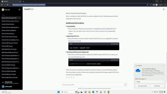 check pytorch version windows смотреть онлайн