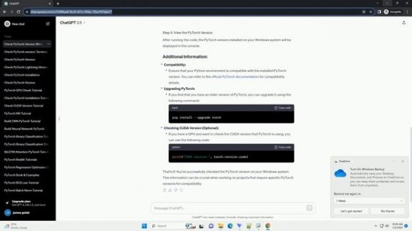 check pytorch version windows