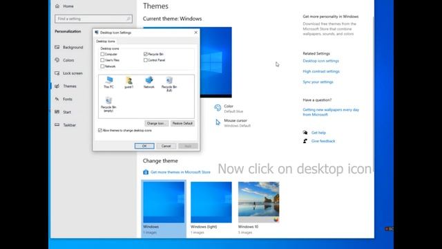 How to change /Add / Remove desktop icons in windows 10 смотреть онлайн