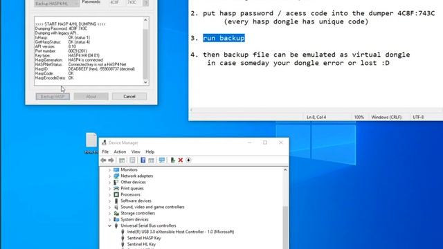 HOW TO BACKUP HASP DONGLE смотреть онлайн