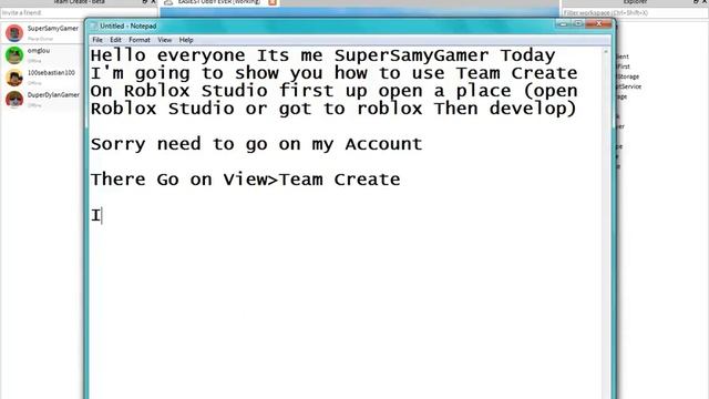 How To Use Team Create On Roblox Studio смотреть онлайн