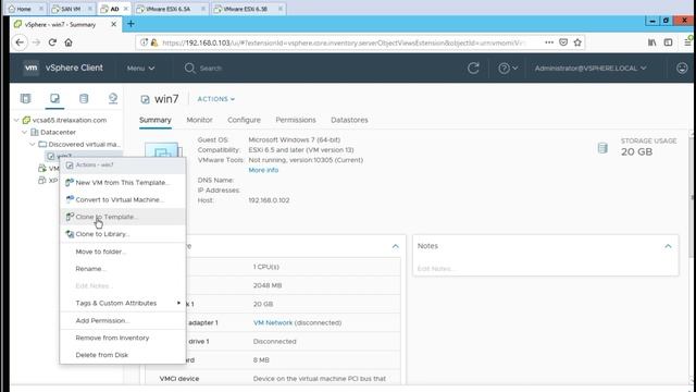 Use Guest OS Customization to Make VMs Created From the Template in VMware vSphere 6.5 - Part 9 смотреть онлайн