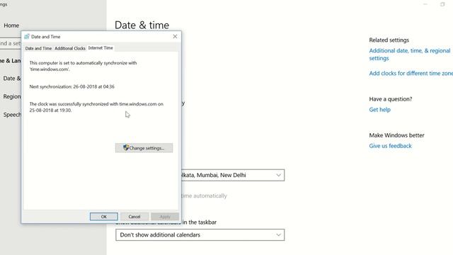 Solution for Time and Date not updating in windows 10 in english смотреть онлайн