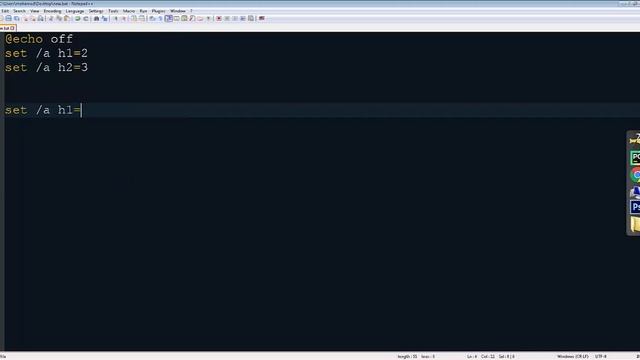 Batch script - المتغيرات смотреть онлайн