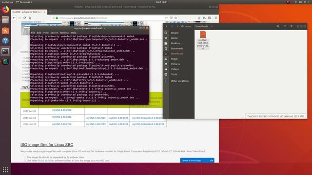 Demo video - myCNC installation on Ubuntu 18.04 LTS смотреть онлайн
