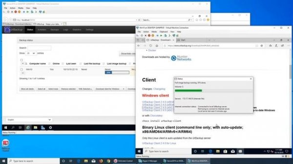 urbackup on Windows 10 & Windows Server 2019