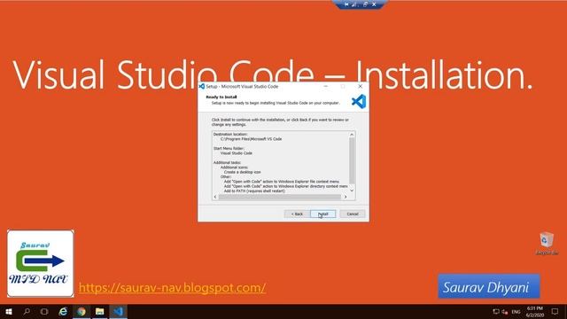 Installation of Visual Studio Code смотреть онлайн