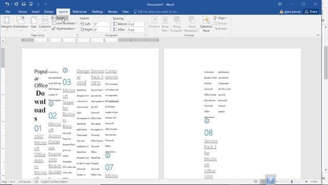Microsoft Word LAYOUT Tab All Functions | Learn Microsoft Word | Microsoft Word in HINDI URDU смотреть онлайн