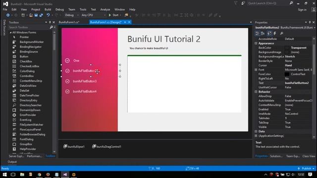 Bunifu UI .Net Framework Tutorial 2 смотреть онлайн