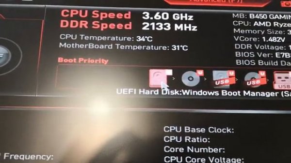 MSI B450 GAMING PLUS MAX - Board Explorer boots Windows :o